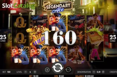 Win screen. Legendary Ace slot