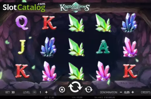Reel screen . Kingdom Gems Diamond slot