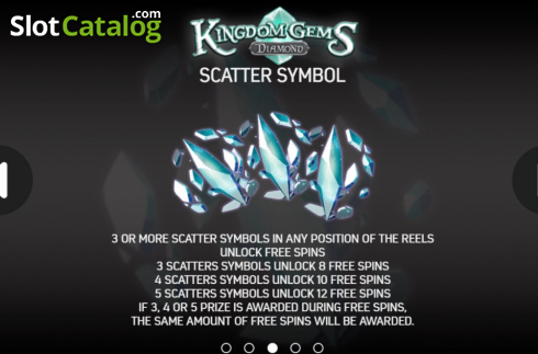 Feature screen 2. Kingdom Gems Diamond slot