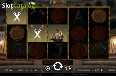 Win screen 2. Roman Adventure slot