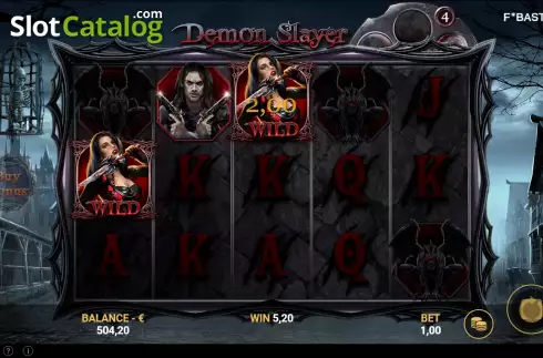 Win screen. Demon Slayer slot