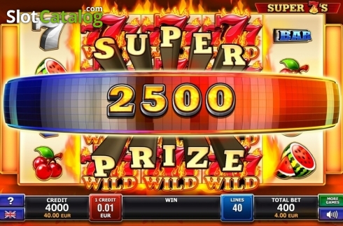 Win Screen. Super Sevens (FUGA Gaming) slot