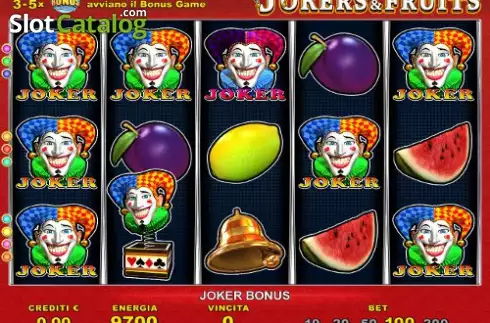 Skärmdump2. Jokers & Fruits slot