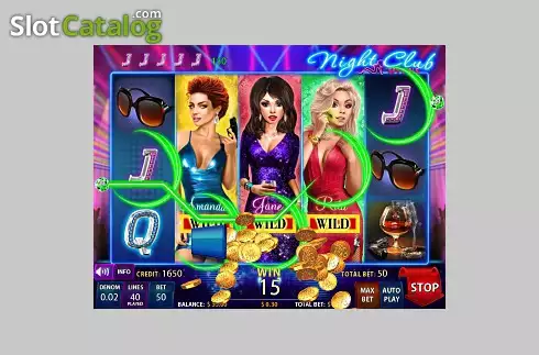 Win screen. Night Club (FUGA Gaming) slot