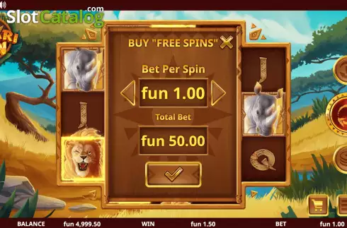 Buy Bonus Menu. Safari Sun slot