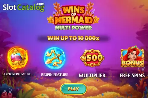 Start Screen. Wins of Mermaid Multipower slot