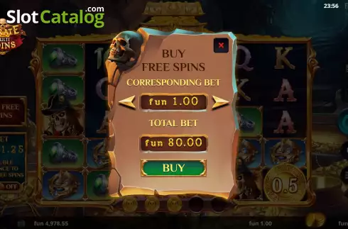 Buy Feature Screen. Pirate Multi Coins slot
