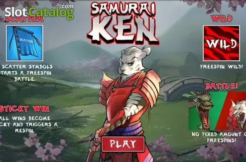 Intro screen. Samurai Ken slot