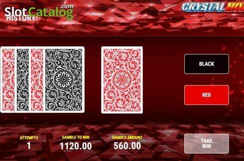 Gamble game screen. Crystal Hot 40 slot