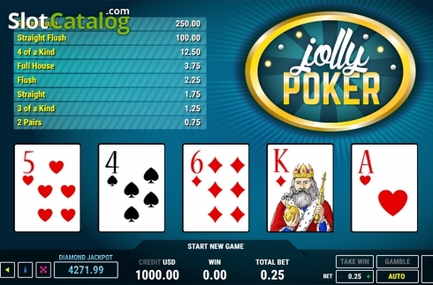 Reels screen. Jolly Poker slot