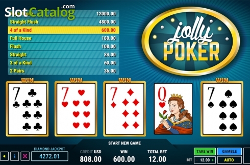 Win screen. Jolly Poker slot