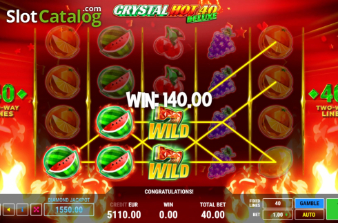 Скрин7. Crystal Hot 40 Deluxe слот
