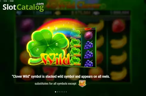 Wild screen. 40 Wild Clover slot
