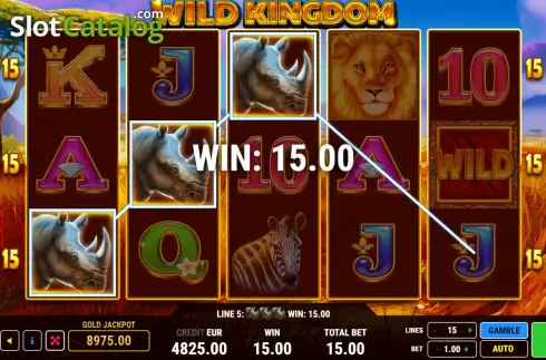 Win Screen 2. Wild Kingdom slot
