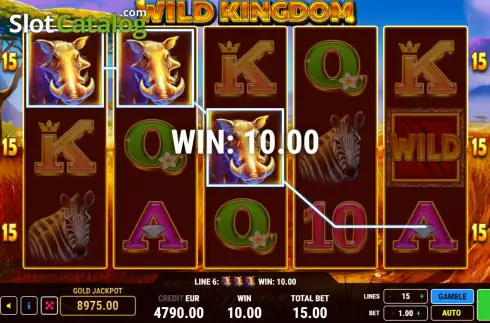 Win Screen 4. Wild Kingdom slot
