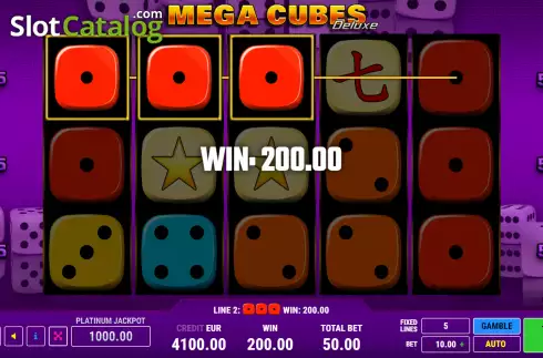 Win screen 2. Mega Cubes Deluxe slot