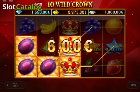 Win screen 2. 10 Wild Crown slot