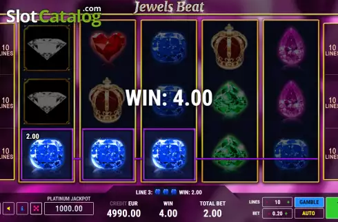 Win screen 2. Jewels Beat slot