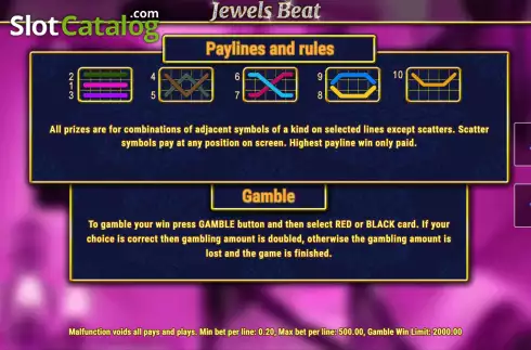 Ekran6. Jewels Beat yuvası
