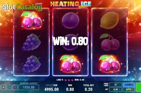 Win screen 2. Heating Ice Deluxe slot
