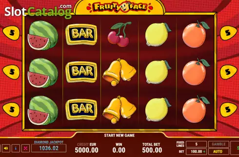 Bildschirm2. Fruity Face slot