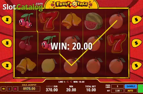 Win screen 2. Fruity Face slot