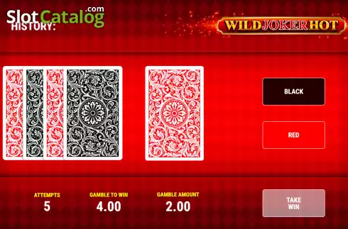 Risk game screen. Wild Joker Hot slot