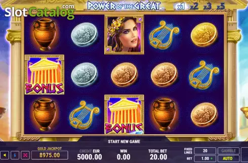 Game screen. Power of the Great slot