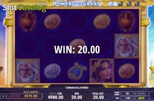 Win screen 2. Power of the Great slot