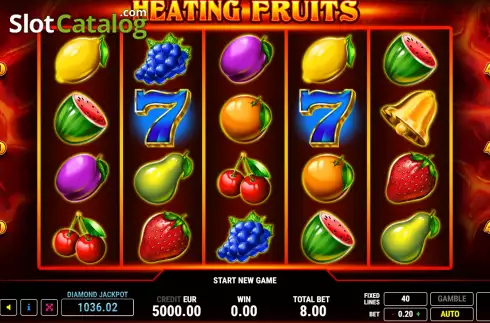 Game screen. Heating Fruits slot