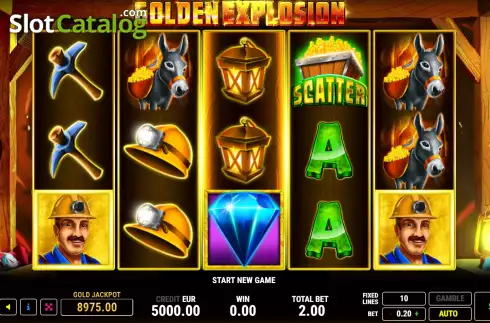 Game screen. Golden Explosion slot