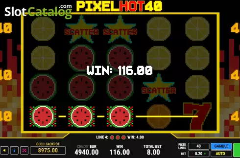 Win screen 2. Pixel Hot 40 slot