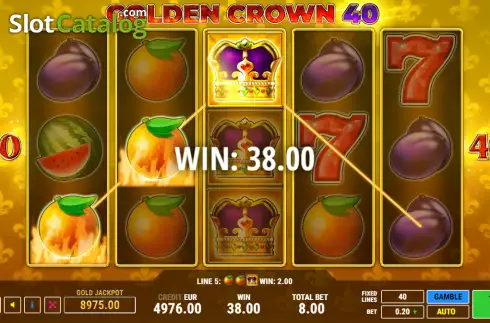 Ecran4. Golden Crown 40 slot