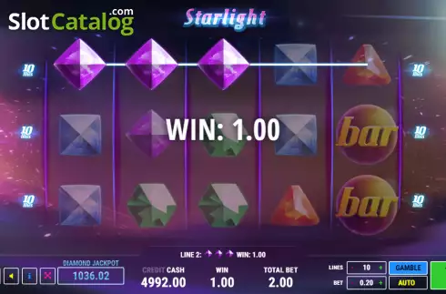 Win screen. Starlight (Fazi) slot