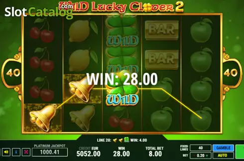 Win screen 2. Wild Lucky Clover 2 slot