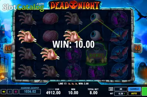 Win screen. Dead Night slot