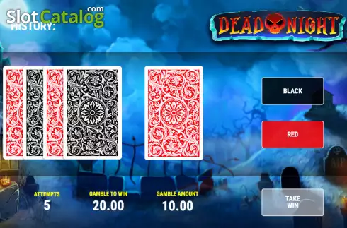 Risk Game screen. Dead Night slot