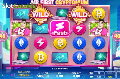 Game screen. Mr First Cryptonium slot