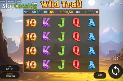 Game screen. Wild Trail slot
