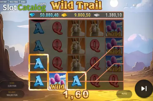 Win screen. Wild Trail slot