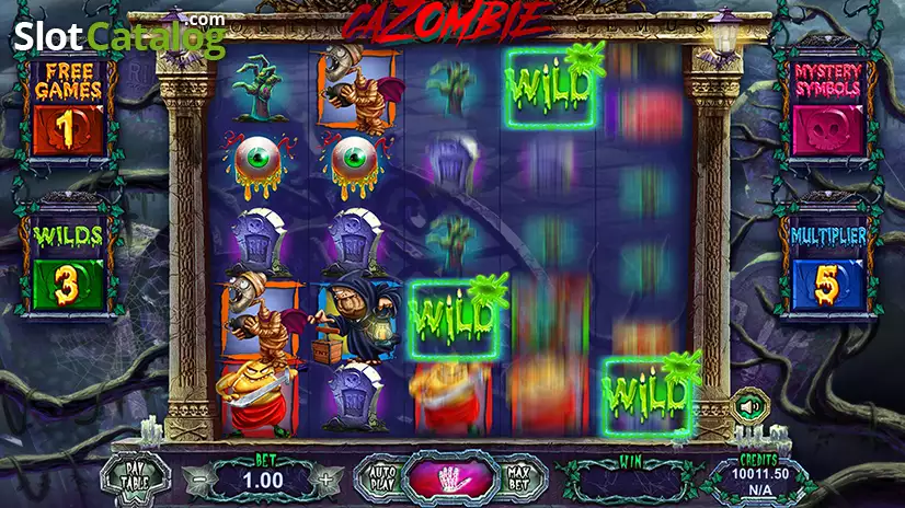 Cazombie Free Spins Gameplay