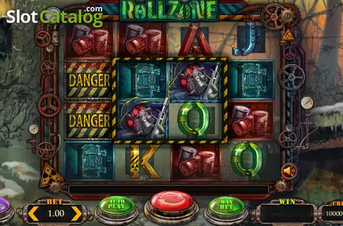 Game Screen. The RollZone slot