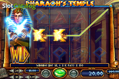 Win Screen. Pharaoh's Temple slot
