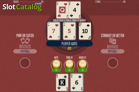 Schermo5. 3 Card Hold'em (Felt) slot