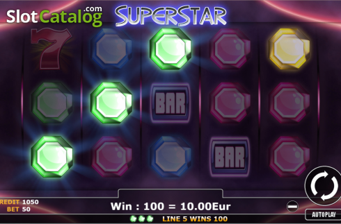 Ekran4. Super Star (Fils Game) yuvası