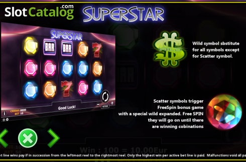 Skärmdump5. Super Star (Fils Game) slot