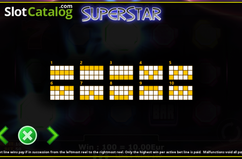 Ecran9. Super Star (Fils Game) slot