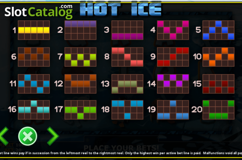 Ekran7. Hot Ice yuvası