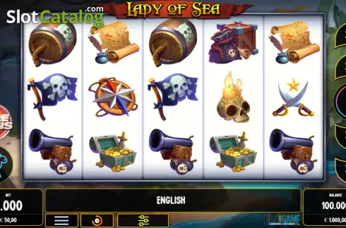画面2. Lady of Sea カジノスロット