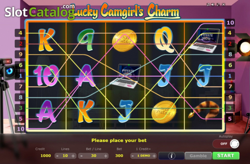 Bildschirm2. Lucky Camgirls Charm slot